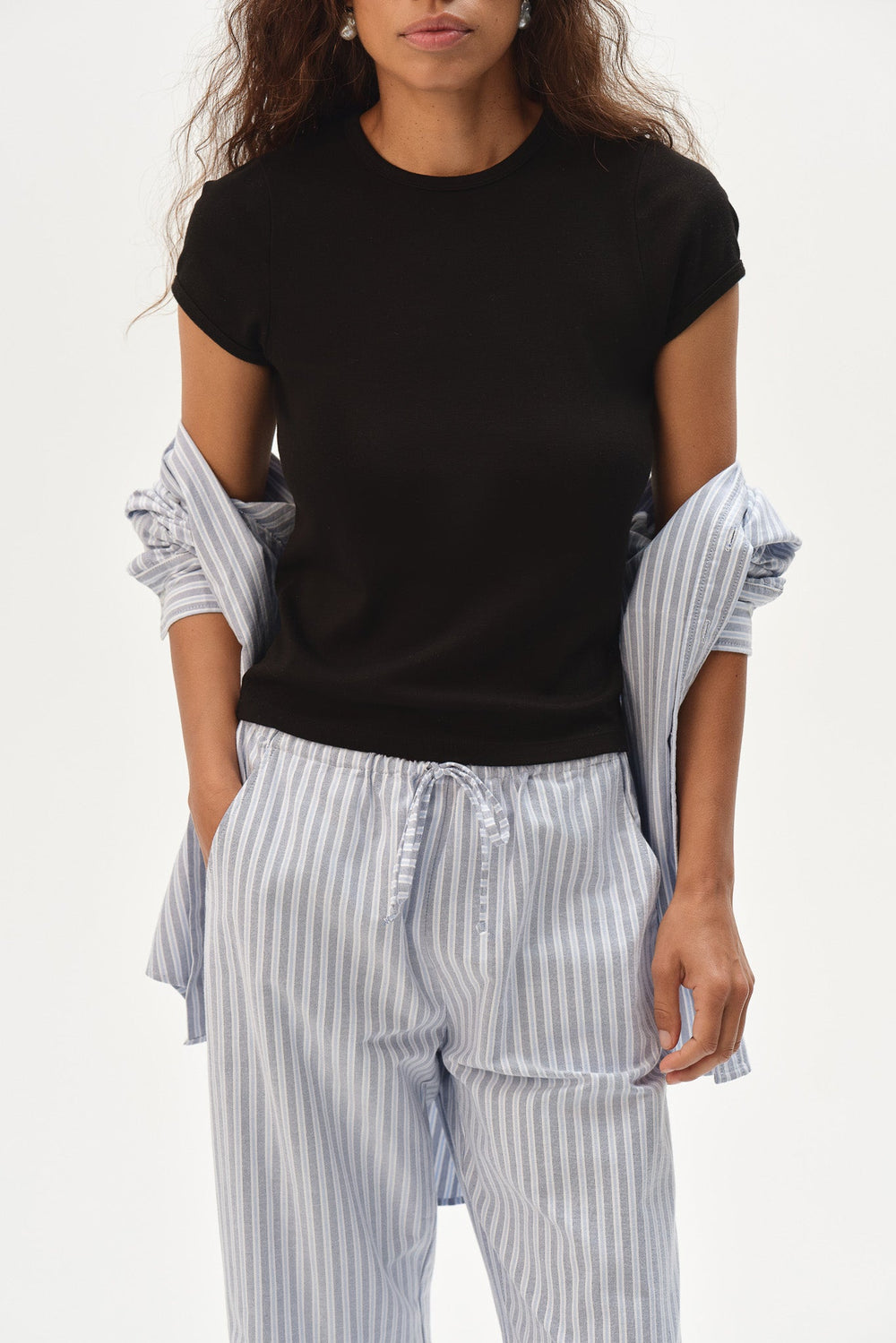 DONNI The Baby Rib Baby Tee - Jet