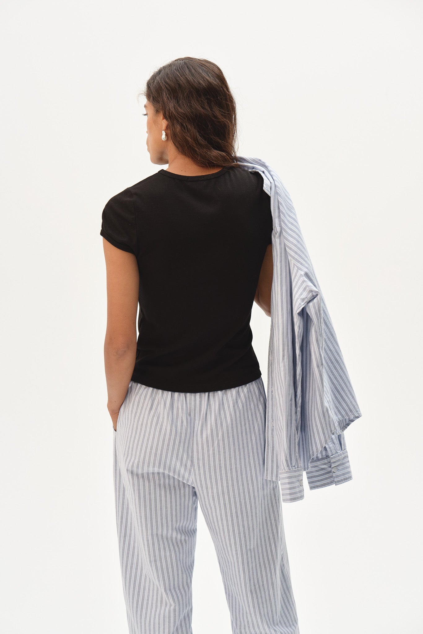DONNI The Baby Rib Baby Tee - Jet