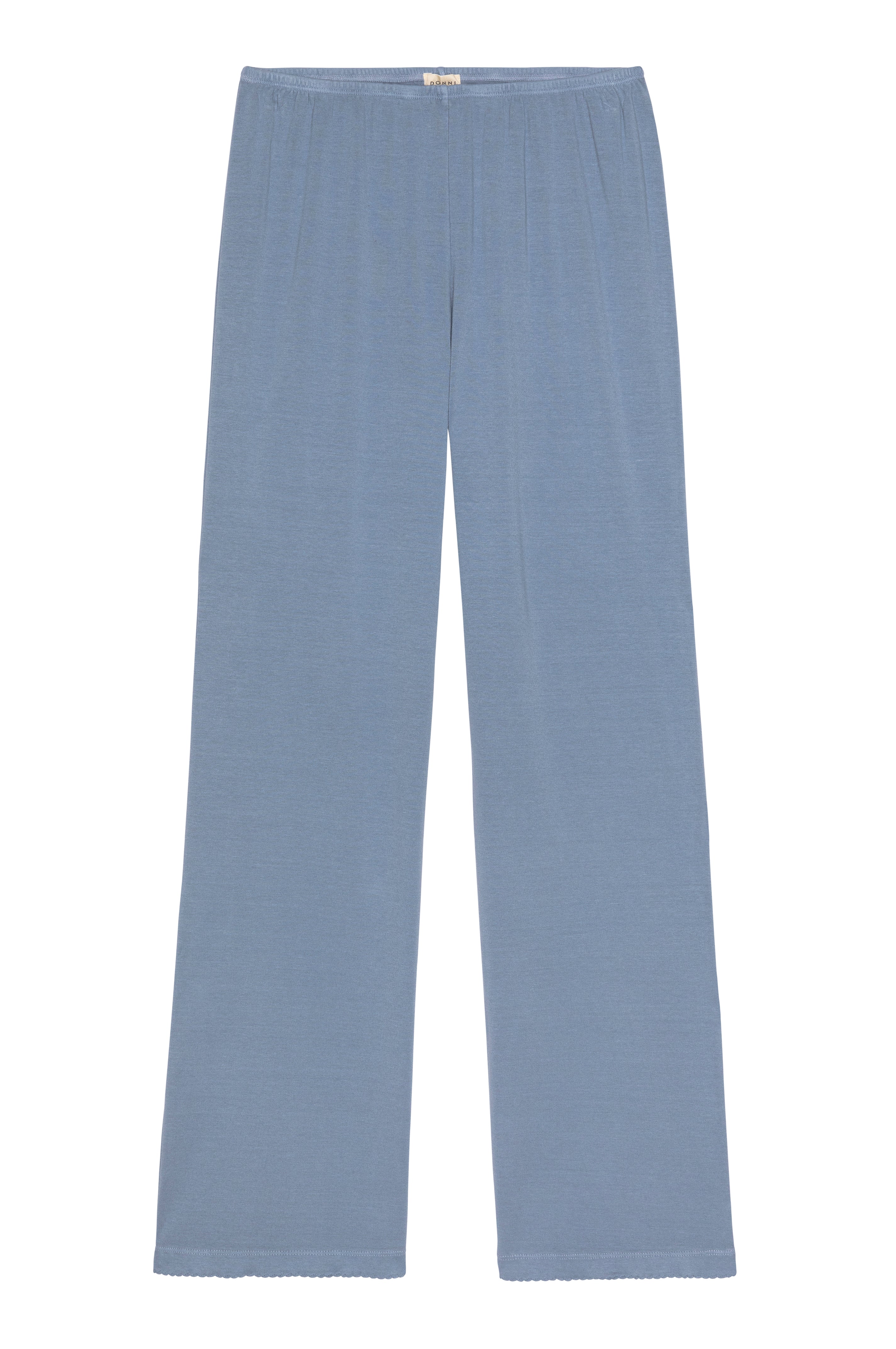 DONNI The Baby Rib Scallop Pant - Cornflower