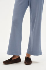 DONNI The Baby Rib Scallop Pant - Cornflower