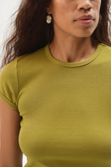 DONNI The Baby Rib Baby Tee - Pistachio