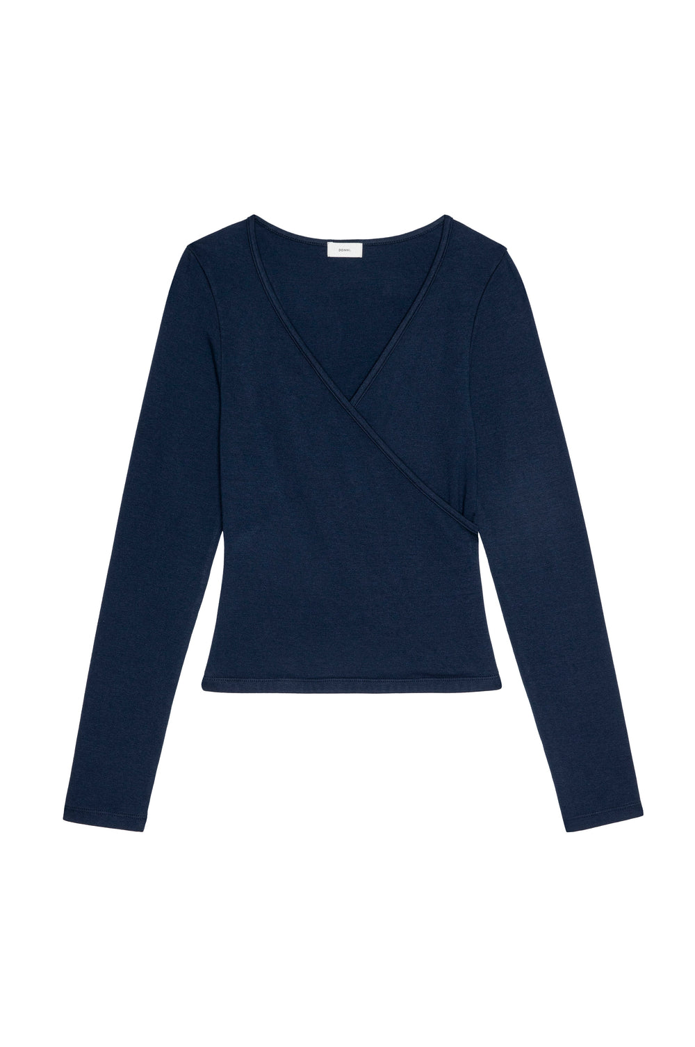 DONNI The Baby Rib Criss Cross Long Sleeve - Navy