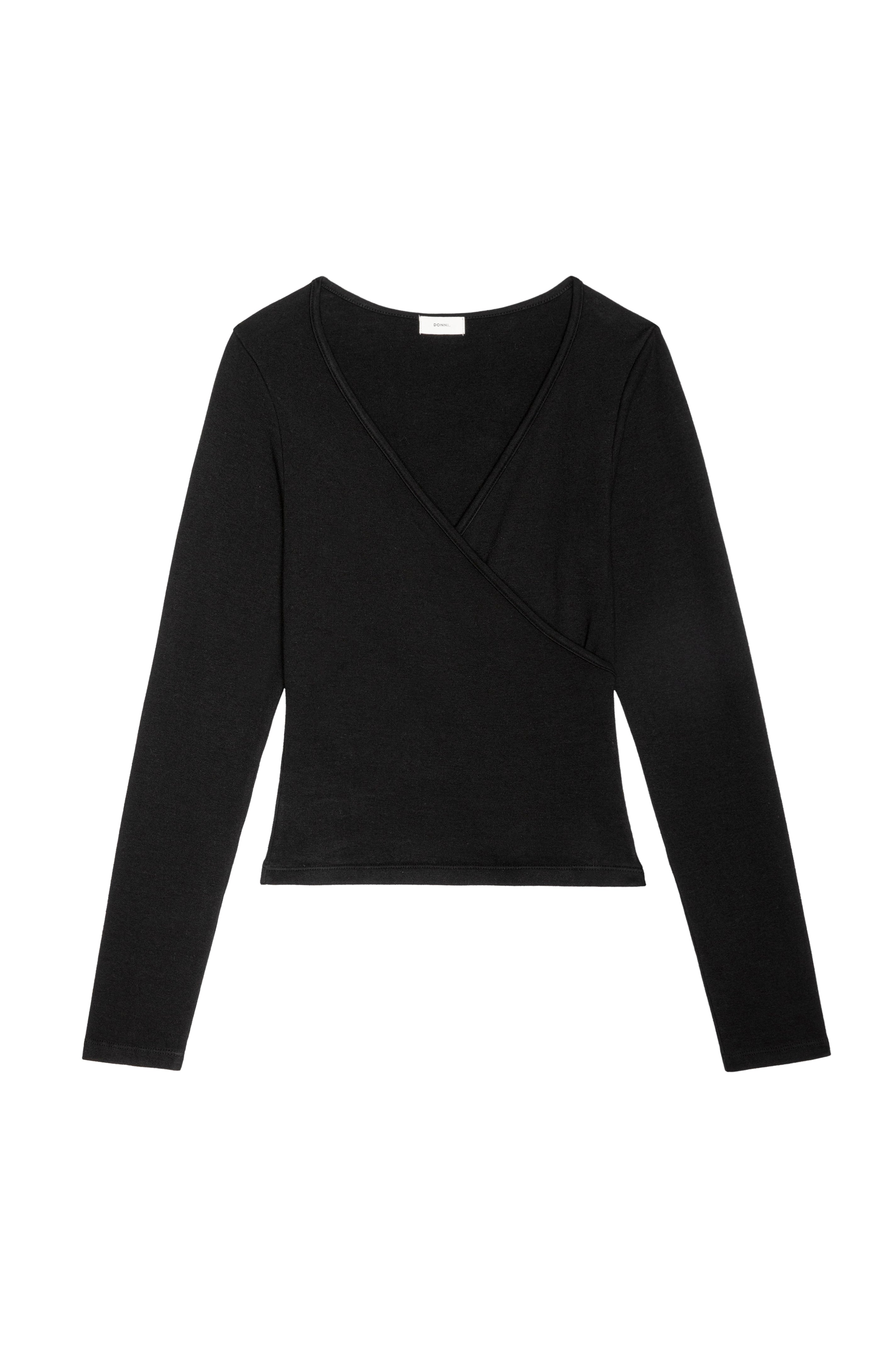 DONNI The Baby Rib Criss Cross Long Sleeve - Jet