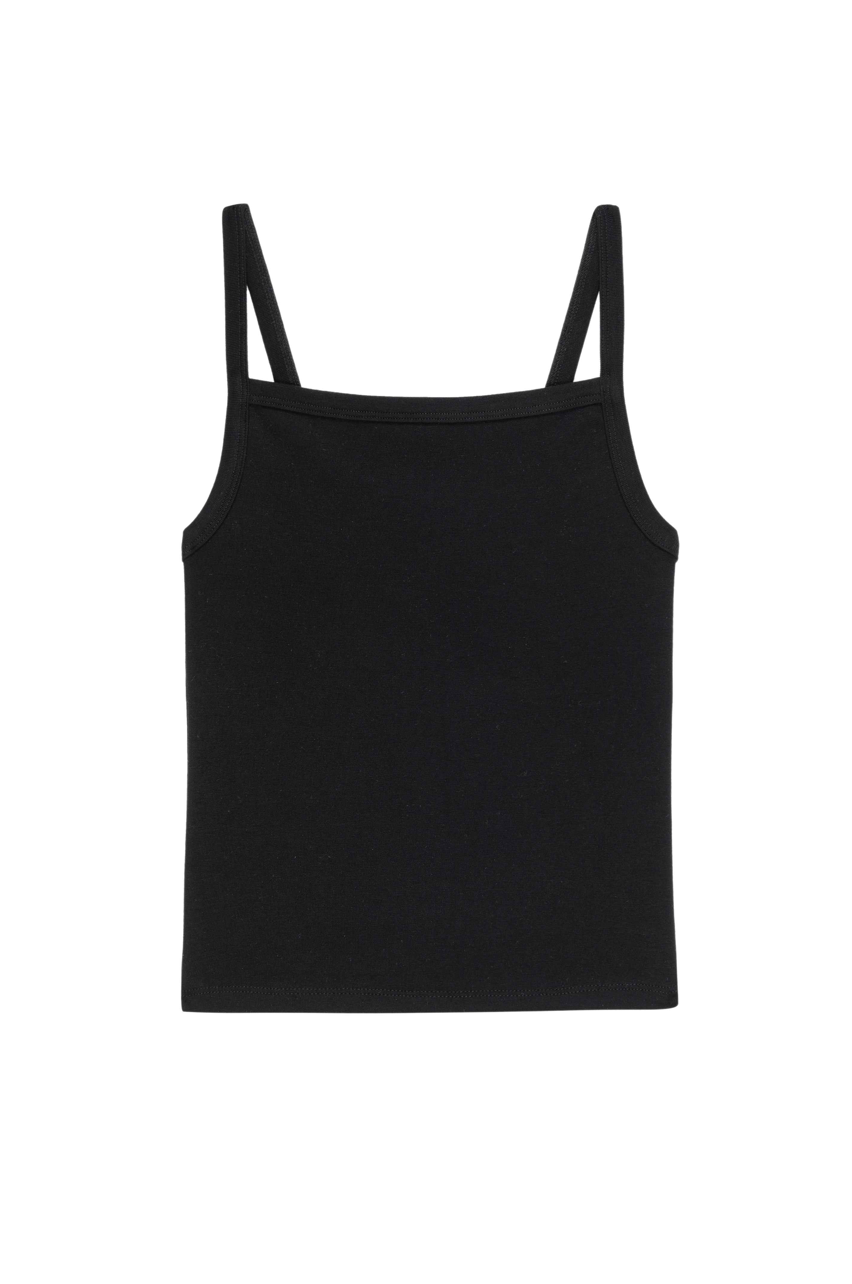 DONNI The Baby Rib Square Neck Tank - Jet