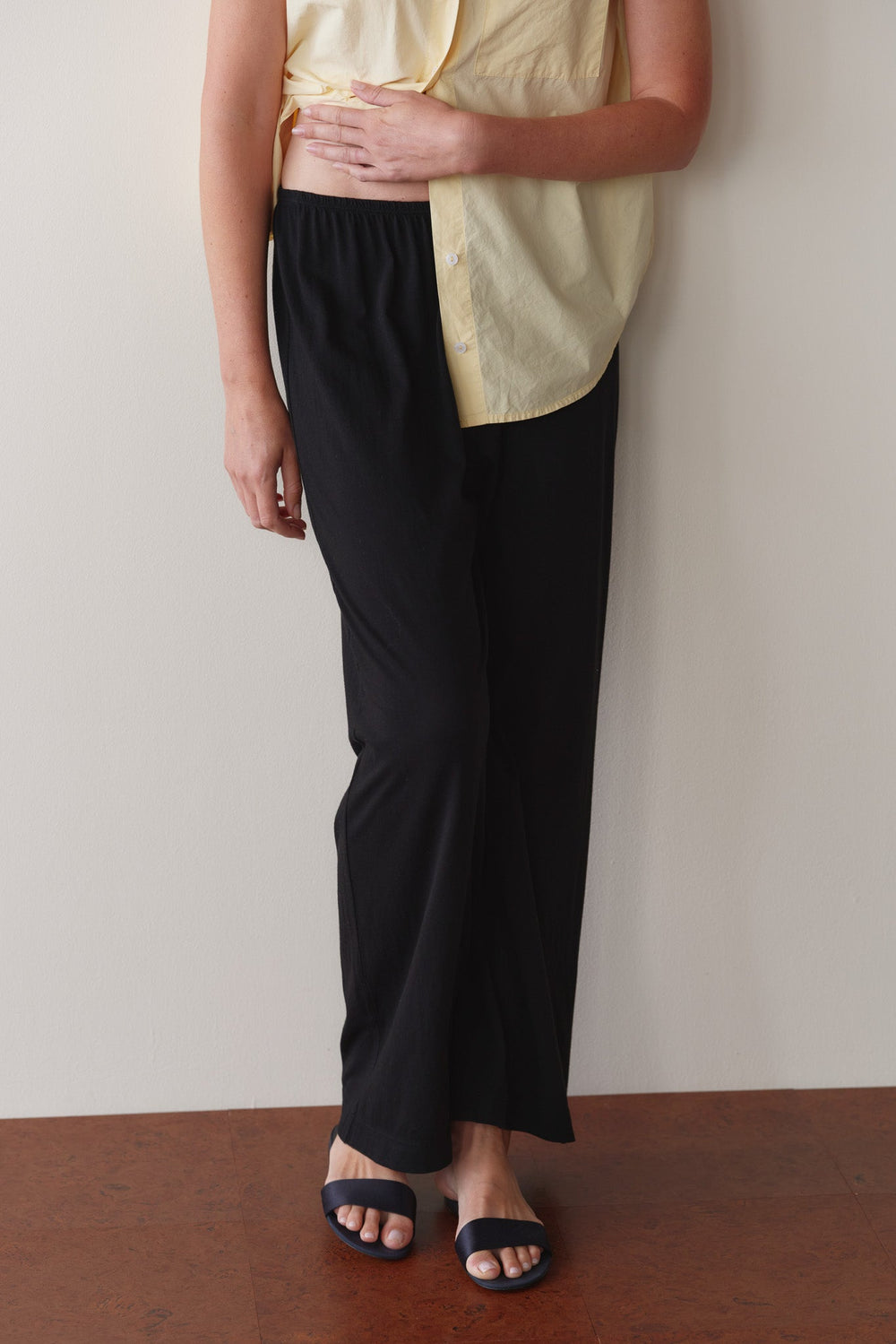DONNI The Jersey Simple Crop Pant - Jet