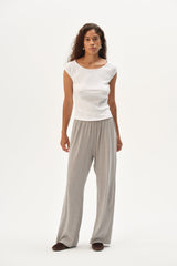 DONNI The Jersey Simple Crop Pant - Heather Grey