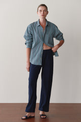 DONNI The Jersey Simple Crop Pant - Navy