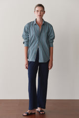 DONNI The Jersey Simple Crop Pant - Navy