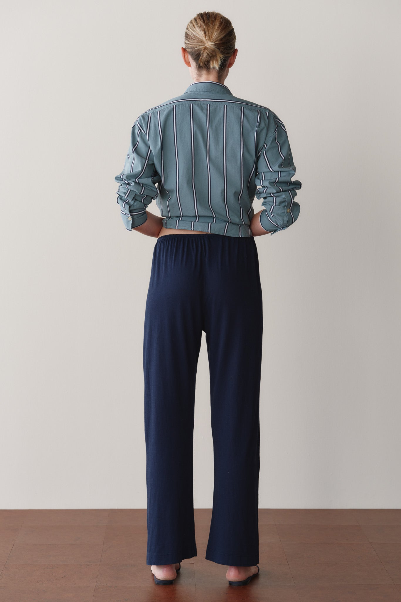 DONNI The Jersey Simple Crop Pant - Navy