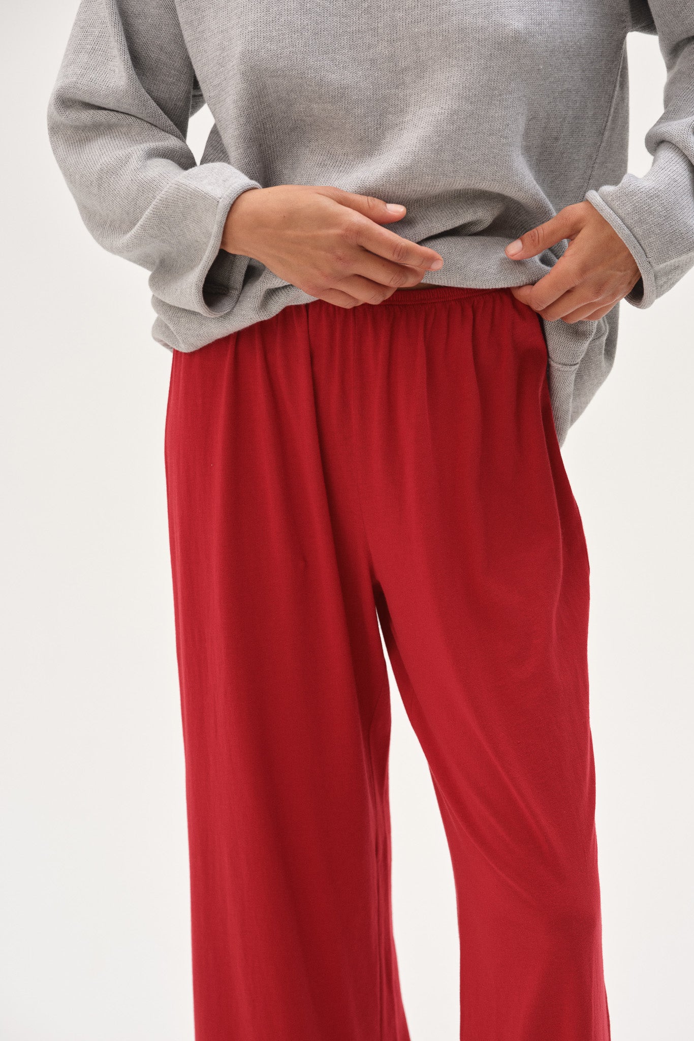 DONNI The Jersey Simple Crop Pant - Bell-Pepper
