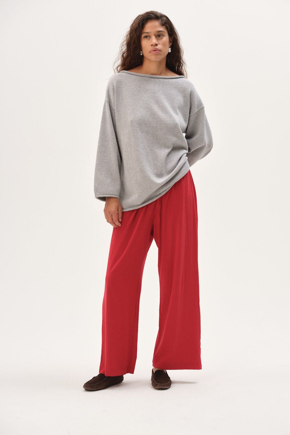 DONNI The Jersey Simple Crop Pant - Bell-Pepper