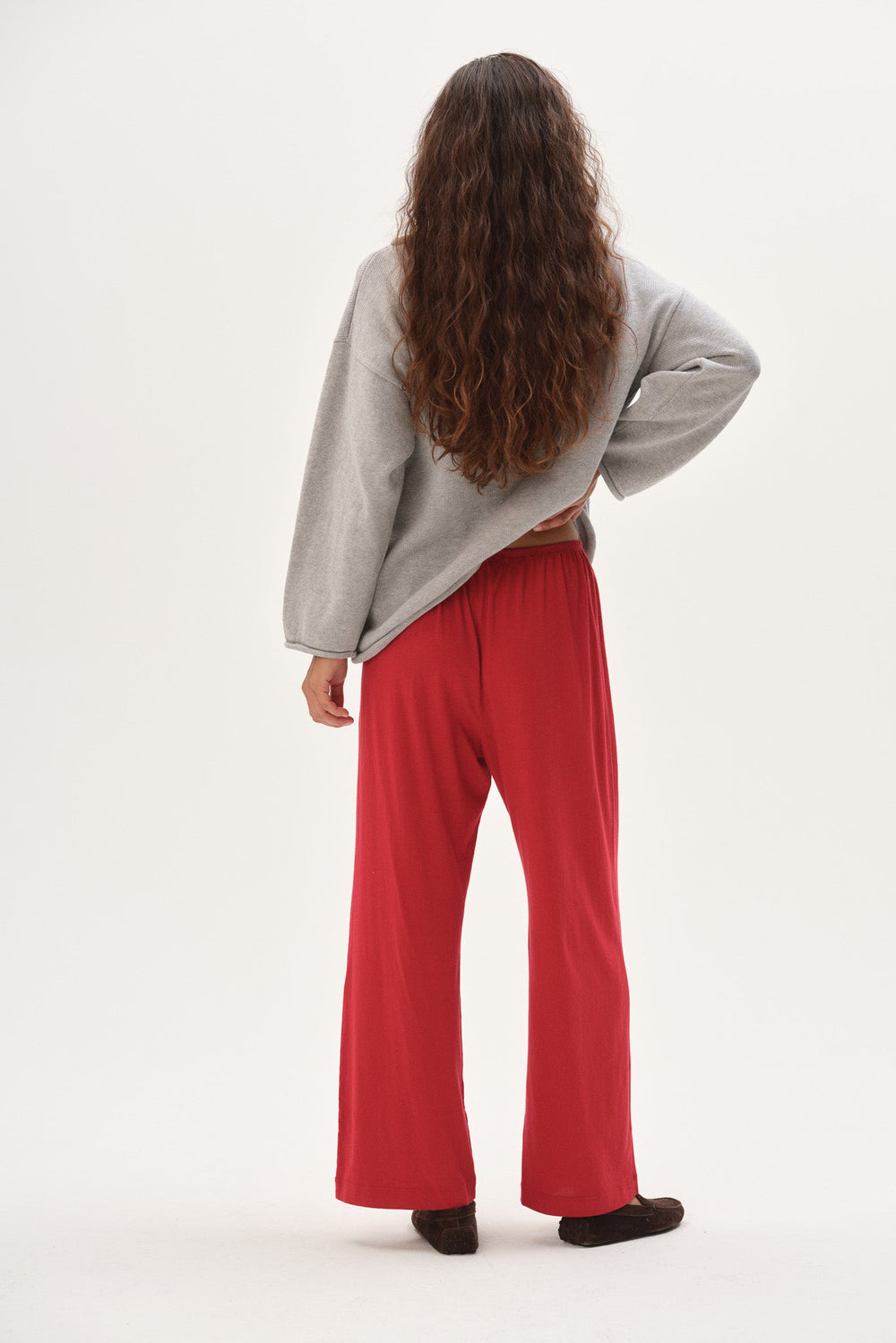DONNI The Jersey Simple Crop Pant - Bell-Pepper