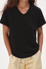 DONNI The Jersey V-Neck Tee - Jet