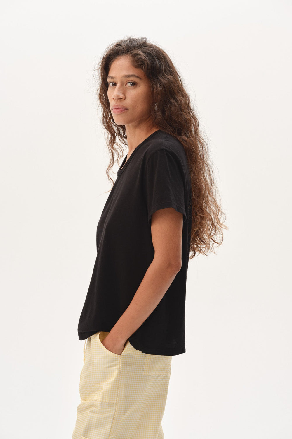 DONNI The Jersey V-Neck Tee - Jet
