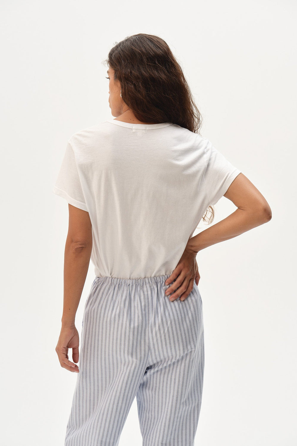 DONNI The Jersey V-Neck Tee - Powder