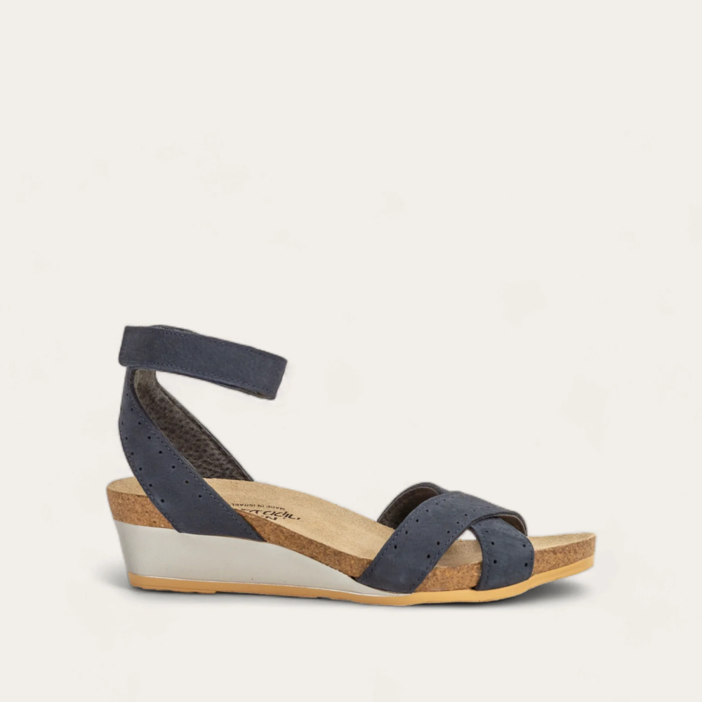 Navy Velvet Nubuck/Glass Brown,35