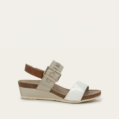 Porcelain Patent Leather/Soft Ivory Leather/Latte Brown Leather,35
