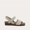 Platinum Striped Suede With Light Gold