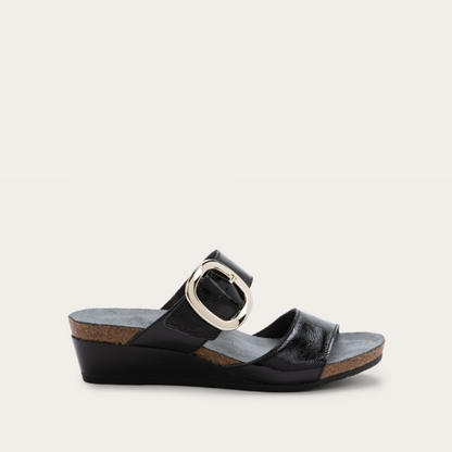 Black Crinkle Patent Leather,35