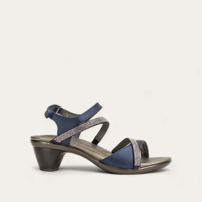Polar Sea Lthr/Navy W/ Clear Rhinestones,35