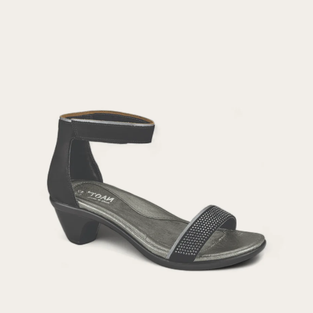 Black Velvet Nubuck/Sterling Lthr/Black W Metal Rivets,35