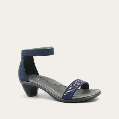 Navy Velvet Nubuck/Sterling Lthr/Navy W/ Gray Rivets,35