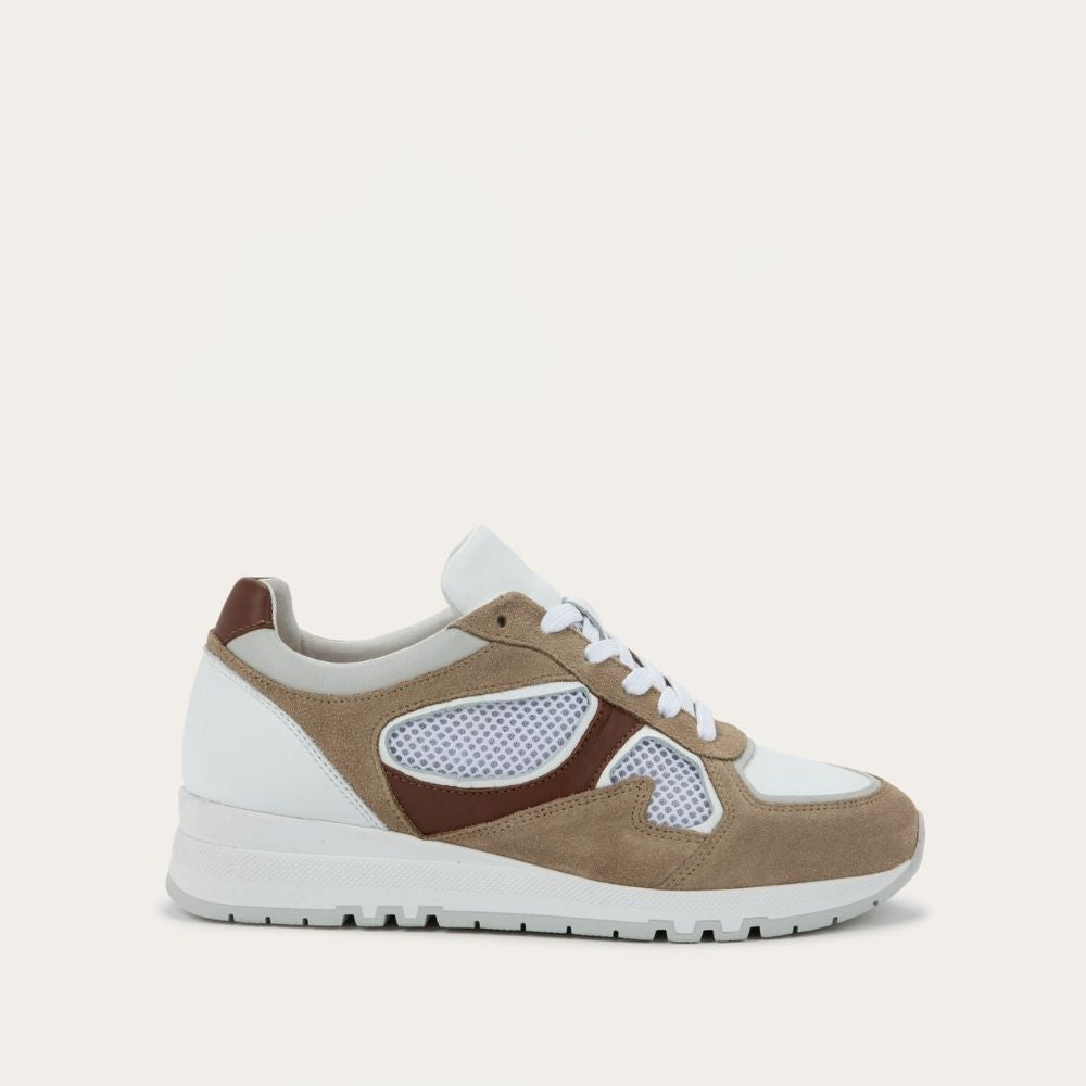 Ivory/White/Brown Combo With White Laces,35