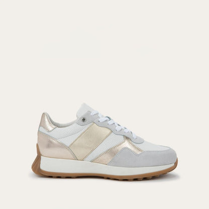 White/Gold/Rose Gold Combo With White Laces,35