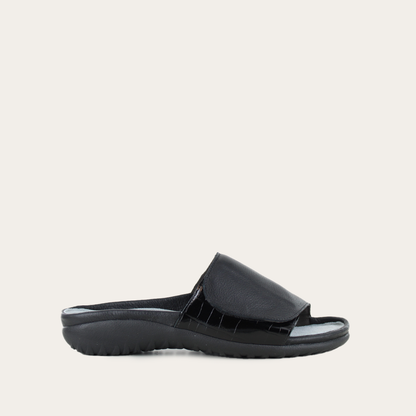 Soft Black Leather/Black Croc,35