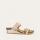 Soft Ivory Lthr/Golden Floral Lthr