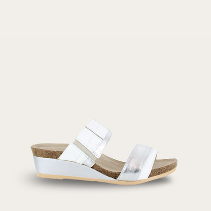 Soft White Leather/Soft Silver Leather,35