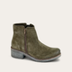Brushed Oily Olive Suede