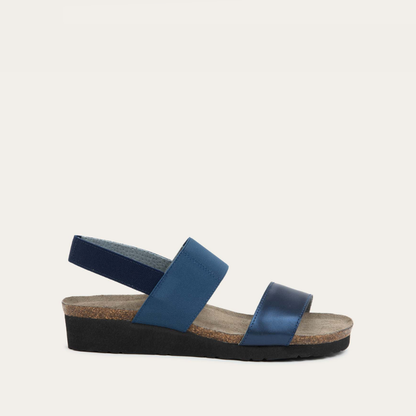 Polar Sea Leather/Navy Elastic,35