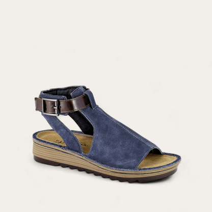 Midnight Blue Suede/Walnut Lthr,35