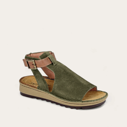 Brushed Oily Olive Suede/Latte Brown Lthr,35