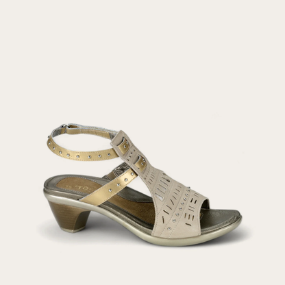 Linen Lthr/Gold Sheen Lthr,35