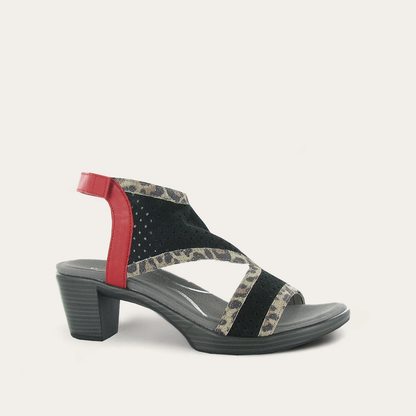 Black Perforated / Cheetah / Red,35