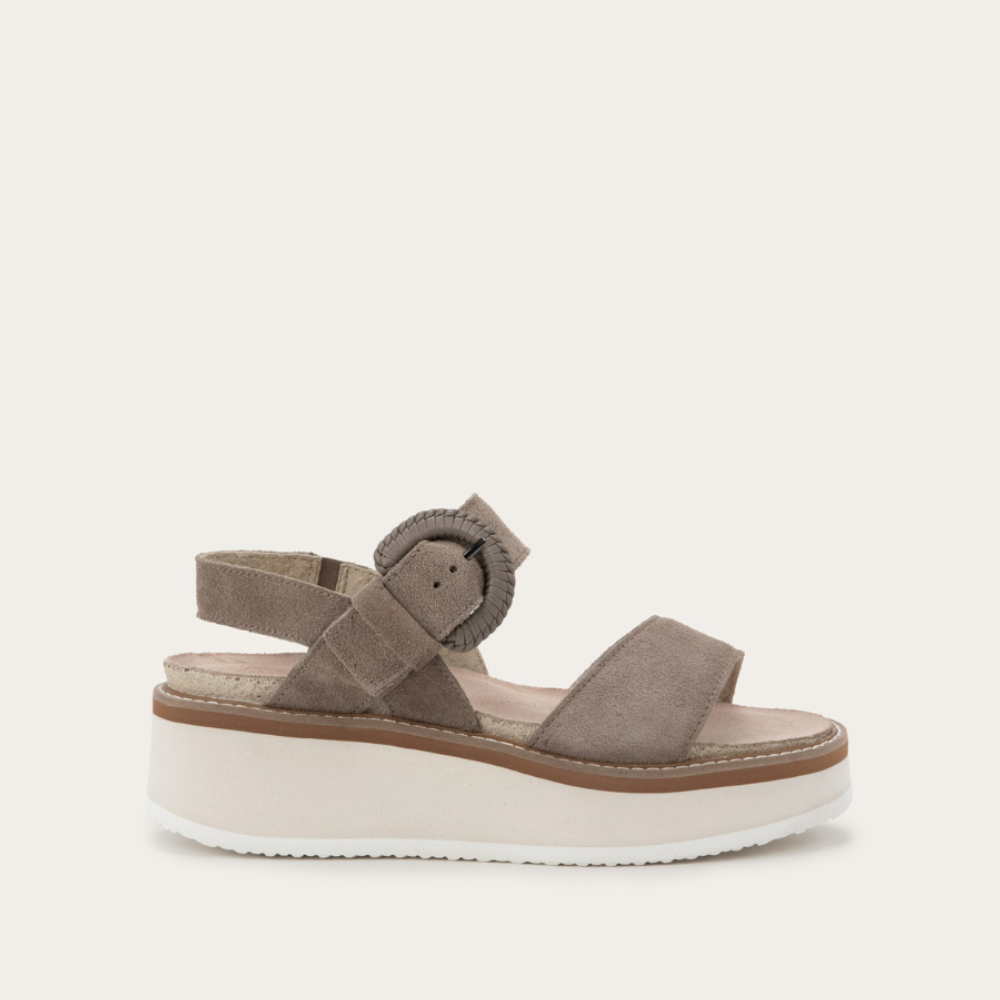 Almond Suede W/ Off White Sole,35