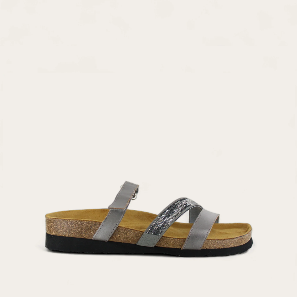 Mirror Lthr/Gray/Black Multi Rivets,35