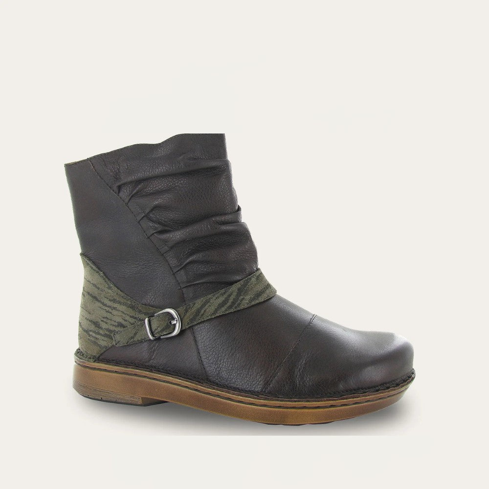 Soft Brown Leather / Safari Olive Suede,35