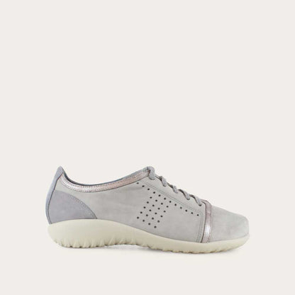 Light Gray Nubuck/Silver Threads Lthr/Smoke Gray Nubuck,35
